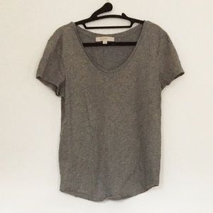 LOFT Gray Sparkly Tee